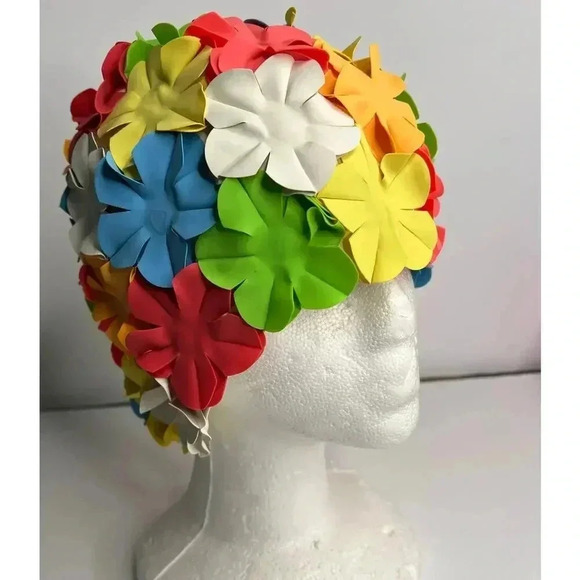 NEW Sporti Flower Swim Cap - Picture 1 of 5